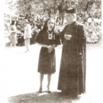 D. Teodosio Martínez Pardo y Dª Amparito Hernández en la Romería del año 1947. Foto Hermandad de Romeros